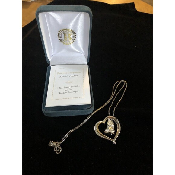 Bradford Exchange Purr-fect Companion Cat Pendant24kt Gold Plate 925 Sterling